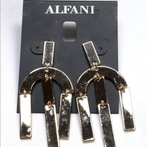 Alfani Gold Tone Dangle Drop Post Earrings